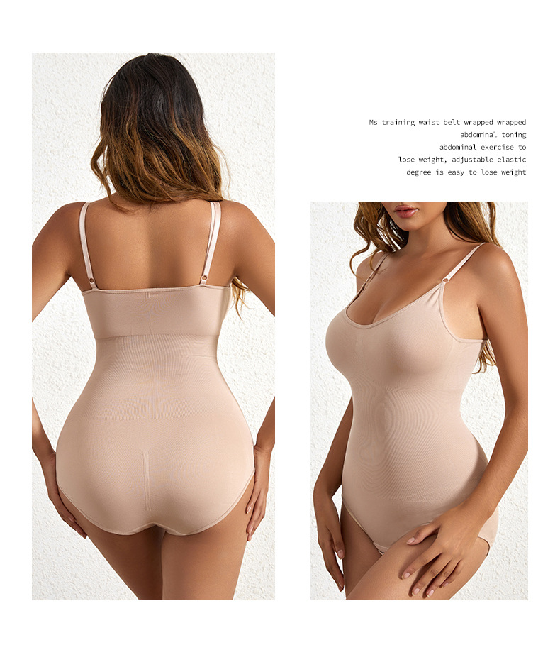 One-piece shapewear, seamless tummy tuck, shape, pull up, plus size corset, postpartum waist, corset, slimming underwear_voghion.com