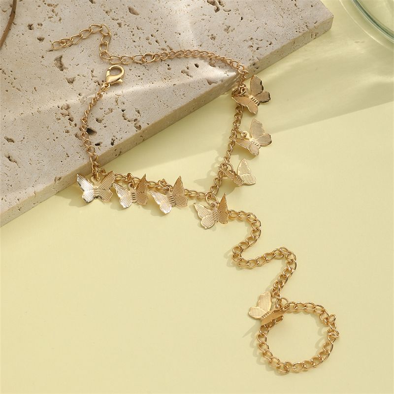 Simplicity, Personality, Fashion, Sequin Chain, Butterfly Pendant, Finger Geometric Street Photo, Women's Temperament_voghion.com