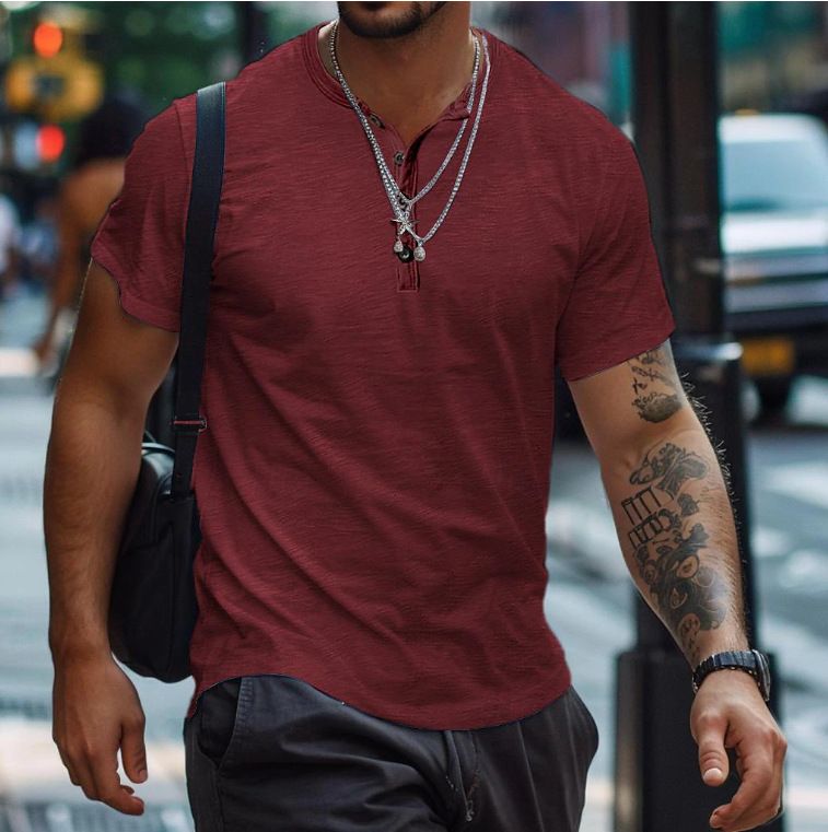 T Shirt Men Casual High Quality Summer Short Sleeve O Neck Mens T Shirts Fashion Basic T-shirt Male Gym Street Vacation_voghion.com