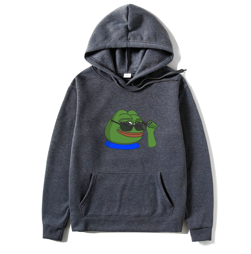 Neuer Freizeitmode-Persönlichkeits-Froschpullover-Kapuzenpullover für Männer und Frauen mit Plüsch-Kapuzenpullover Lustig_voghion.com