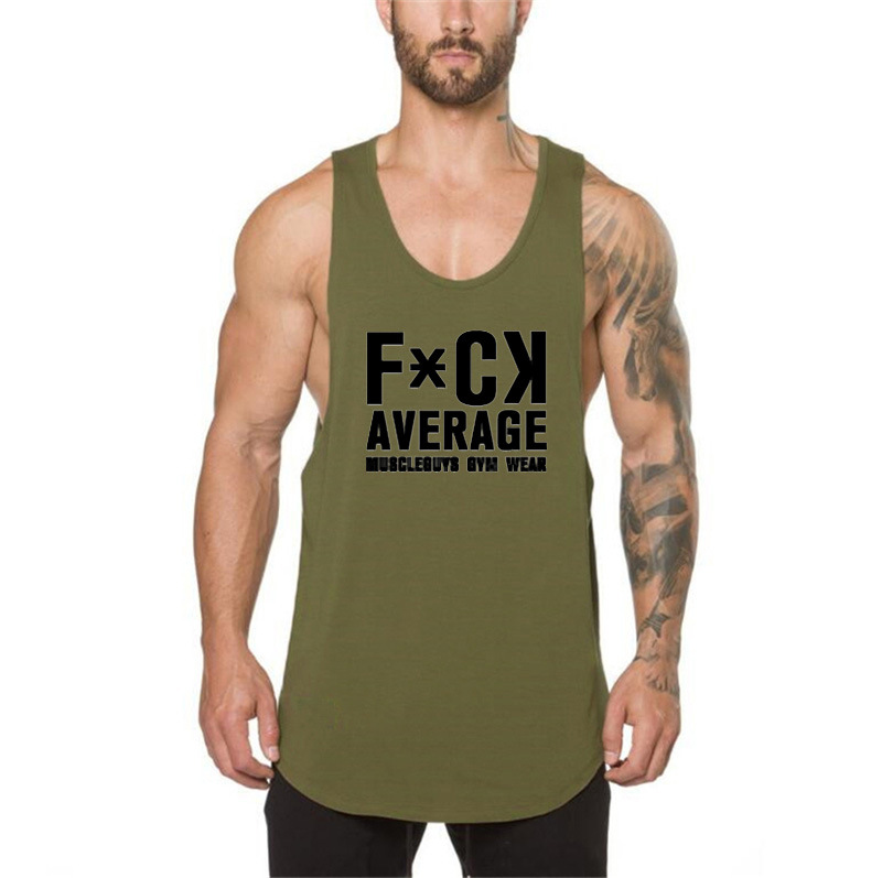Moški brezrokavnik s tiskanimi angleškimi črkami GYM Muscle Moška poletna majica brez ramen za bodybuilding in fitnes tabore_voghion.com