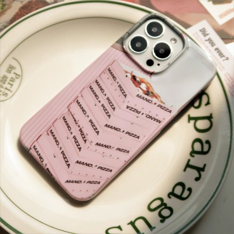 Pink Pizza 15Promax telefon 14Pro Trendy 13Promax Niche 12/11 tvrda maskica X/xs_voghion.com