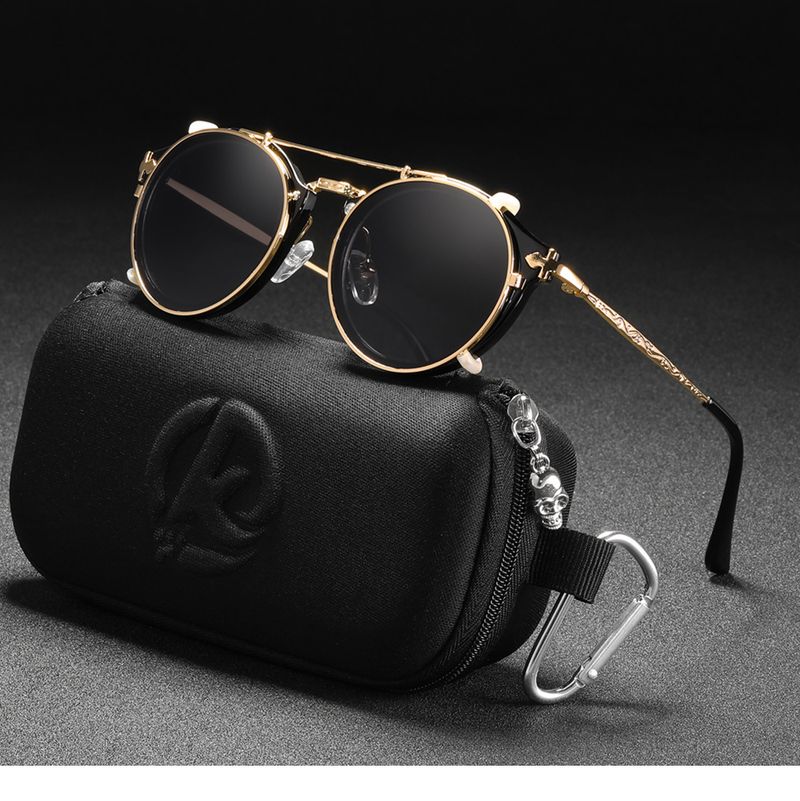 Διασυνοριακά μοντέρνα casual γυαλιά ηλίου για γυναίκες Ολοκαίνουργια flat mirror jacket μεταλλικά γυαλιά ηλίου Ευρωπαϊκά και αμερικανικά γυαλιά ηλίου διπλής χρήσης_voghion.com