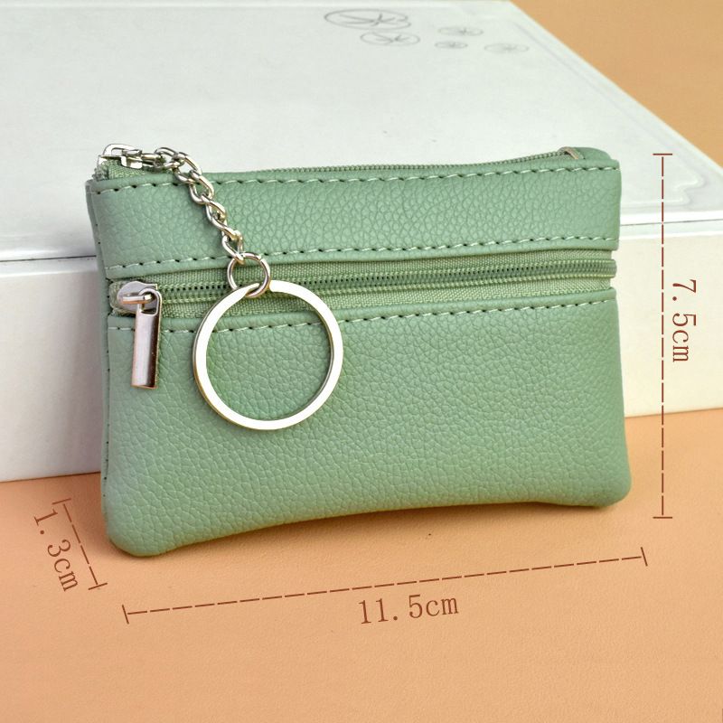 New Style Solid Color Women's Mini Coin Purse Soft Surface Fashionable Cute Small Card Holder Simple Fashion Fresh Key_voghion.com