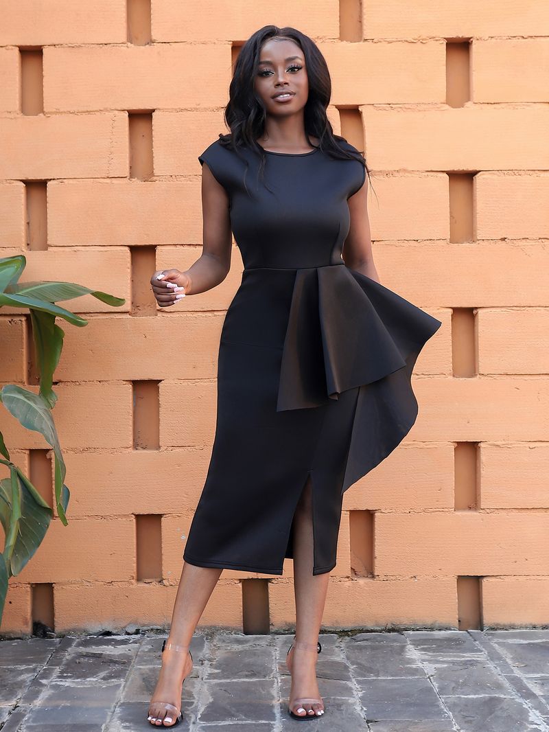 Abbigliamento da donna Nuovo temperamento Pendolarismo Tinta unita Stile ampio Vestito Liquidazione_voghion.com