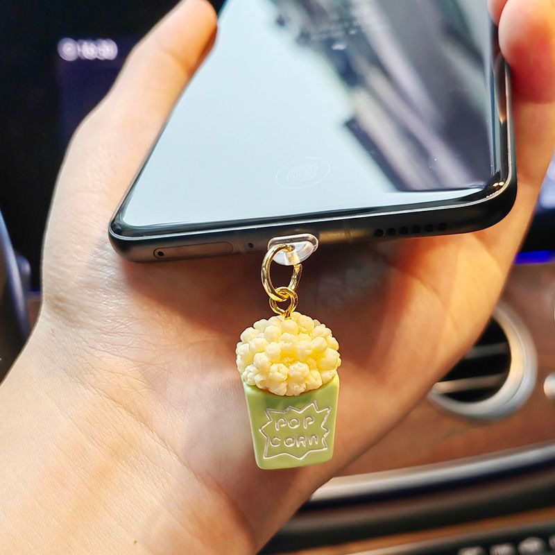 Dust Plug For Men Women, Popcorn Pendant, A Pple Android Type-C Phone Charging Port, Earphone Hole, Water And Moisture_voghion.com