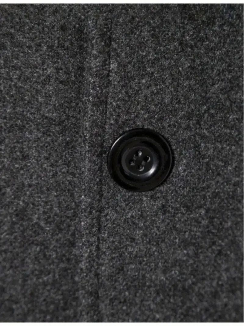 Elegant Slim-Fit Wool-Blend Trench Coat – Stylish Mid-Length Overcoat For Men & Women (Light Gray, Black, Dark Gray, Khaki)_voghion.com