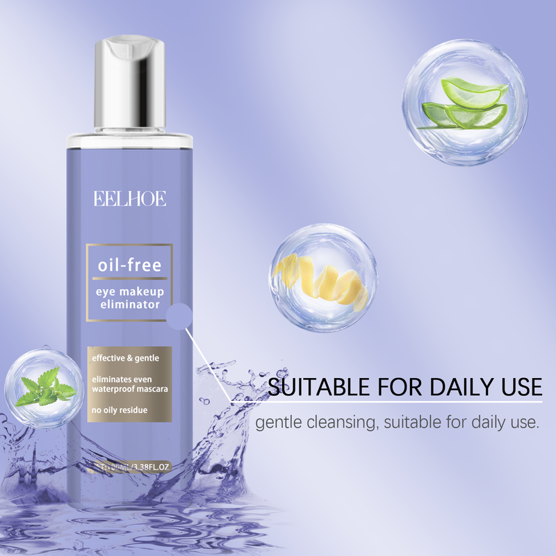 EELHOE Eye And Lip Makeup Remover Gently Cleanses Skin, Refreshing Facial And Lip Three In One Cleansing Makeup Remover Water_voghion.com