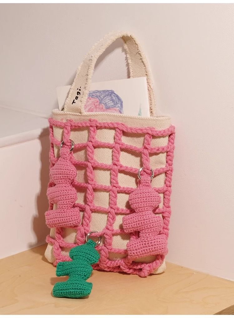Tagi immagina pendenti in filo tremante, tasche a rete rimovibili, borse a vela a tracolla_voghion.com