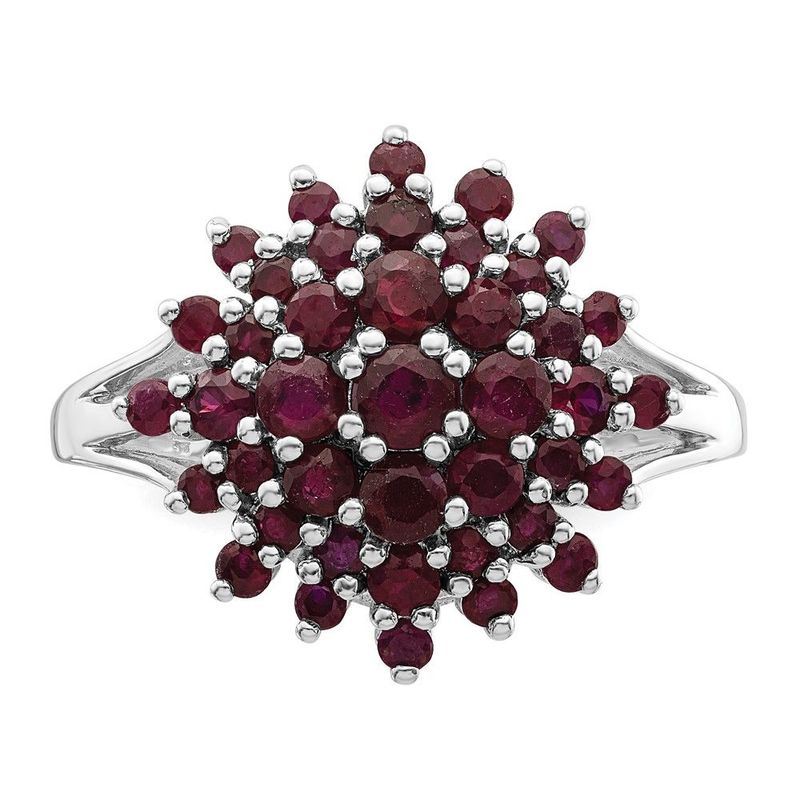 Sterling Silver Rhodium-plated Ruby Ring_voghion.com