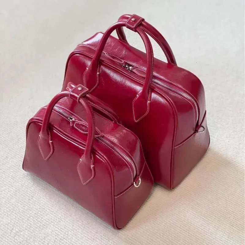 Hochwertige Designer-Taschen Neue koreanische Nischendesign Boston Erste Schicht Rindsleder Große Kapazität Lässige tragbare Schulter_voghion.com