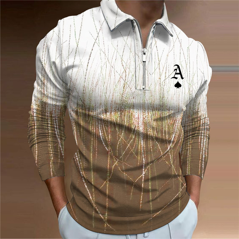 Vīriešu polo krekls ar garām piedurknēm, rudens, āra, bizness, golfs, teniss, sports, polo krekls, ikdienas, vīriešu, polo krekls_voghion.com