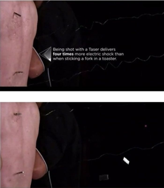 Självförsvarsverktyg för kvinnor Uppladdningsbart taservapen Fjärrstyrt elektriskt stötdämpande pistol_voghion.com