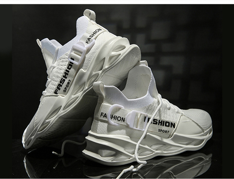 Herrenschuhe Klingenschuhe Fischschuppen-Sportschuhe Neue Herren-Laufschuhe fliegende gewebte atmungsaktive Freizeitsportschuhe_voghion.com