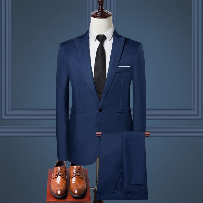 Completo da uomo CT, casual, slim fit, professionale, formale, con un bottone, pantaloni, gilet e camicia_voghion.com