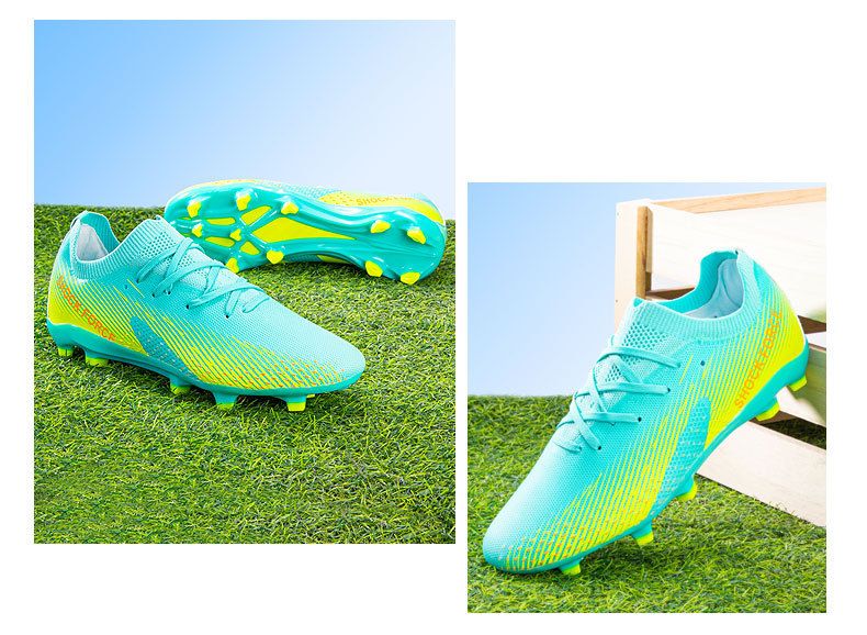 Zapatillas de fútbol para niños AG con tacos largos y cortos para estudiantes, de césped artificial para interiores, para competición y entrenamiento_voghion.com