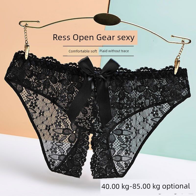 2024 Neuankömmling Sexy Passion Temptation Mitternachtszauber Durchsichtige Spitze Plus Size Open-End-Unterwäsche T-förmiges Höschen_voghion.com