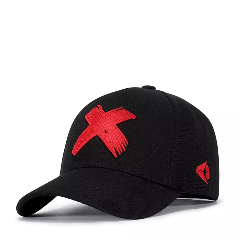 Berretto da baseball da uomo papà donna casual ricamo X cappellino visiera regolabile in cotone maschio cappello nero Bone Garros_voghion.com