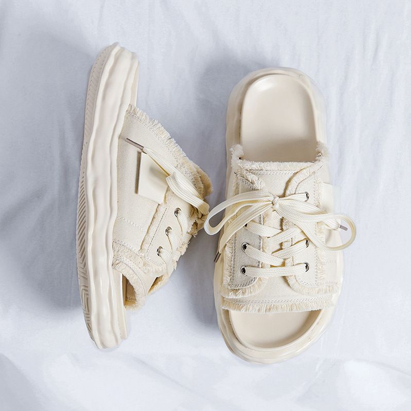 Kvast-hjemmesko til mænd, sommer- og udendørstøj, trendy mærke-klipklappere, alsidige højdeforøgende sandaler i skridsikre designs_voghion.com