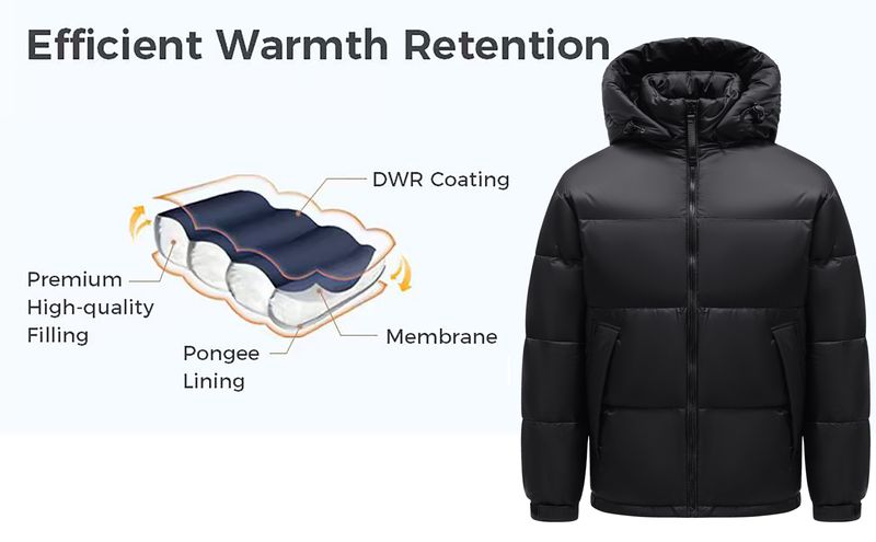 Cappello staccabile in piuma, spesso da uomo, per escursioni all'aperto, abbigliamento casual per le vacanze quotidiane, giacca da ciclismo, giacca fredda_voghion.com