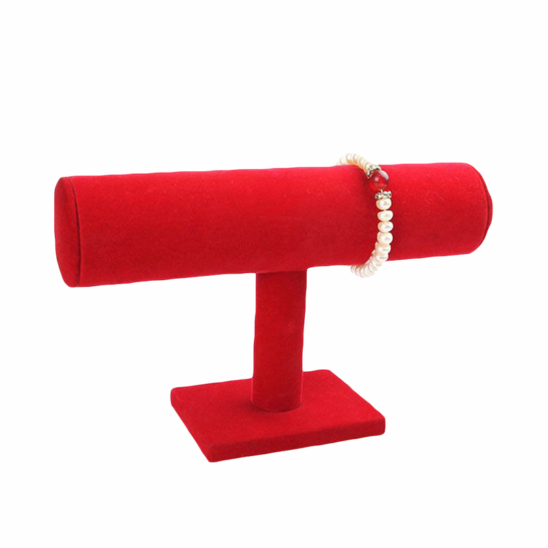 Qianbihe Fashion Catifea Brățară Brățară Colier Bijuterii Stand de Afișare Organizator-Negru_voghion.com