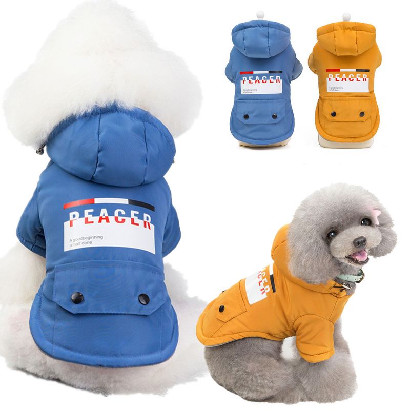 Vêtements pour animaux de compagnie pour chiens et chats, nouvelle collection automne/hiver, pattes épaisses, vêtements en coton Peacekeeper_voghion.com