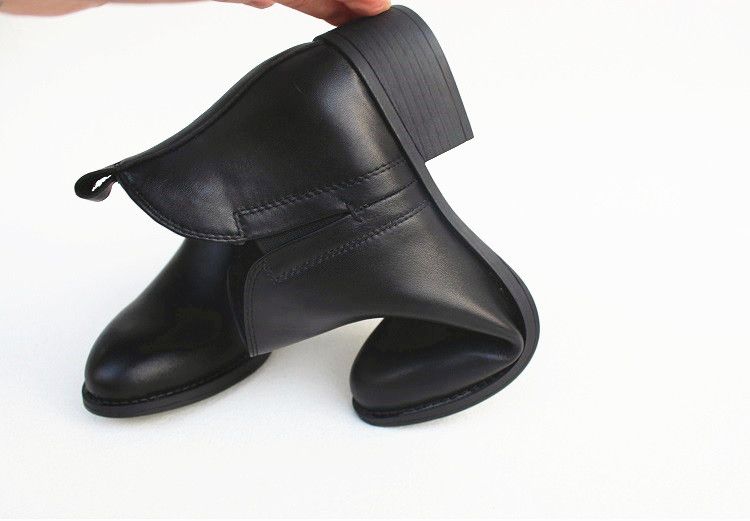 Export First Layer Cowhide All-Match Working Wear Ankle Boots_voghion.com