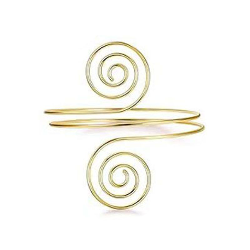 Braccialetto geometrico regolabile aperto da donna, versatile, con linea di gioielli da mano_voghion.com
