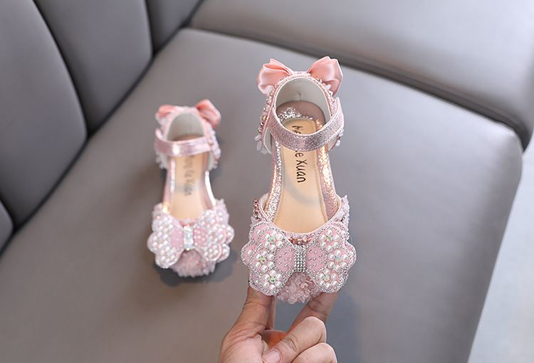Mädchen Kleine Und Große Kinder Prinzessin Perle Leder Schuhe Einzelnen Schuhe Dance Performance Schuhe_voghion.com