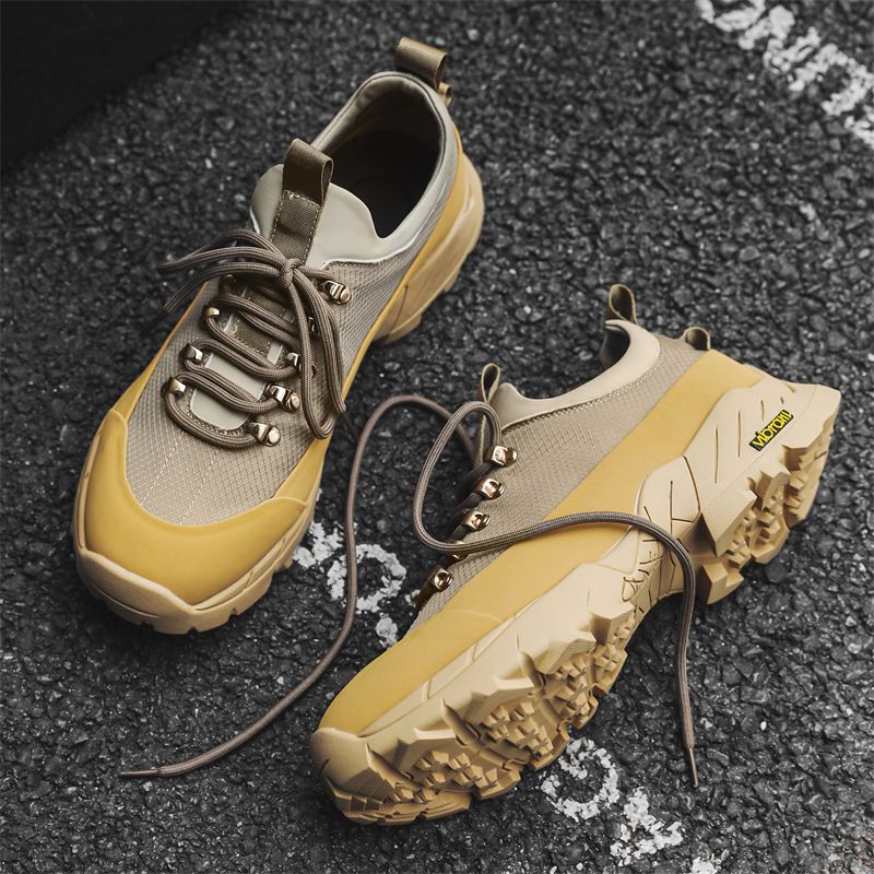 Work High Top Thick Bottom Hiking Shoes Casual Versatile Wear Comfortable Lightweight Stylish_voghion.com