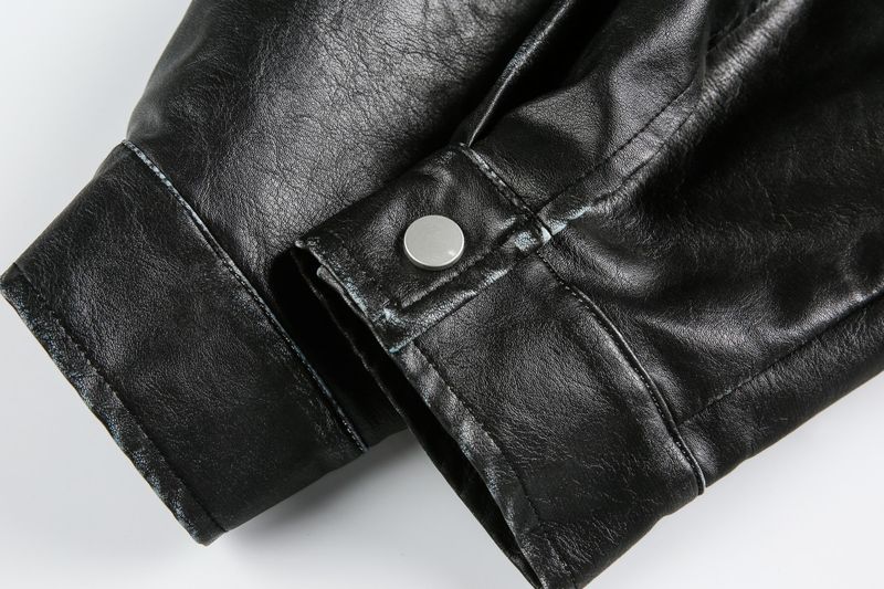 Giacca in pelle vintage in stile giapponese, giacca da motociclista in morbida pelle di agnello autunno 2025 per uomo_voghion.com