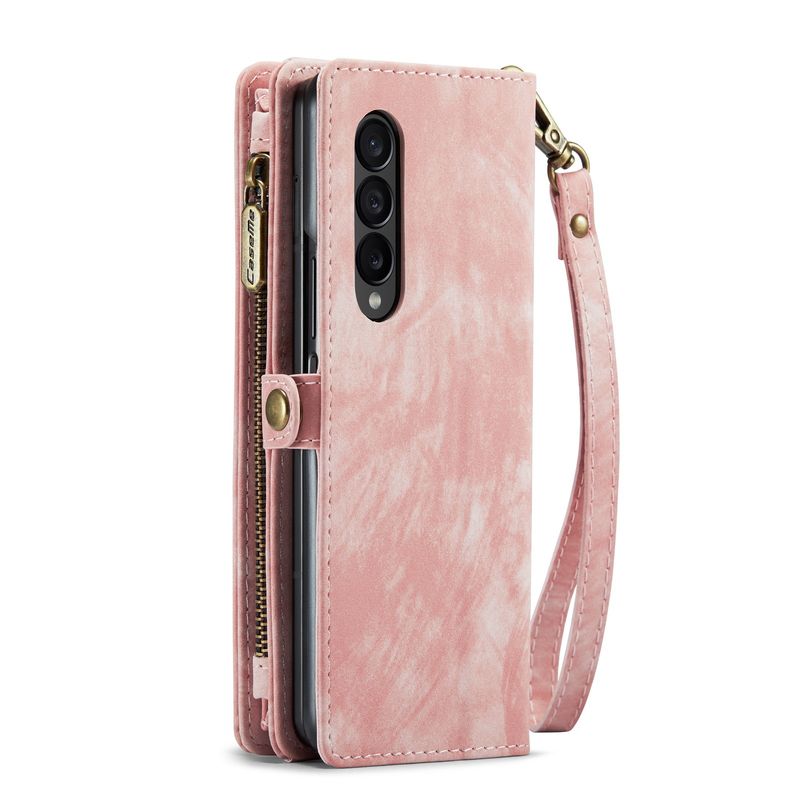 Applicable To New Samsung Z Fol4 Phone Case Folding A14 Mobile Phone Leather Case Wallet Drop-Resistant Card Multi-Function_voghion.com