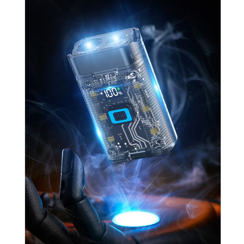 New High Brightness Dual Head Bicycle Outdoor Mountain Bike Front USB Rechargeable Transparent Cycling Gear Night Riding_voghion.com