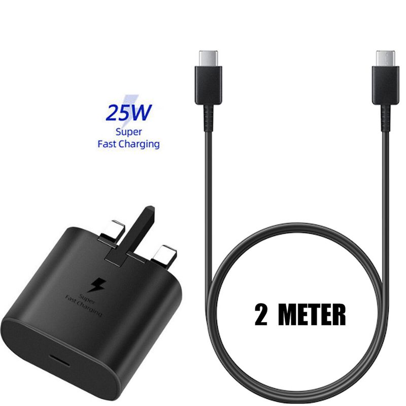 Real 25W Super Fast Charger Plug &2M Type C To C Cable For All Mobile Phones Lot_voghion.com