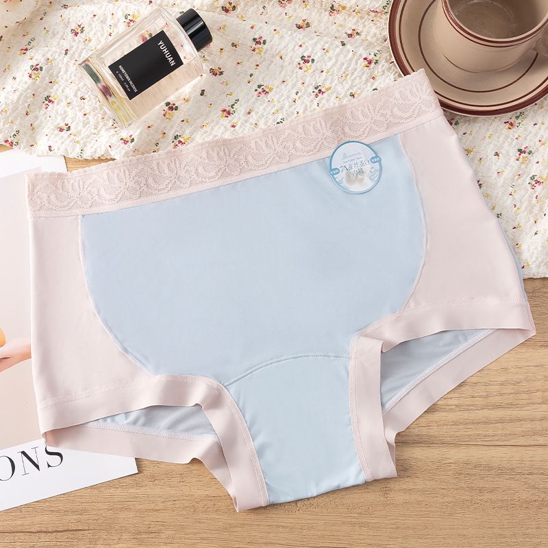 2025d Personality Full Coverage Heupslips voor dames Anti-blootstelling Onzichtbare IJszijde Kleurblok Plus Size Dames Boxershort_voghion.com