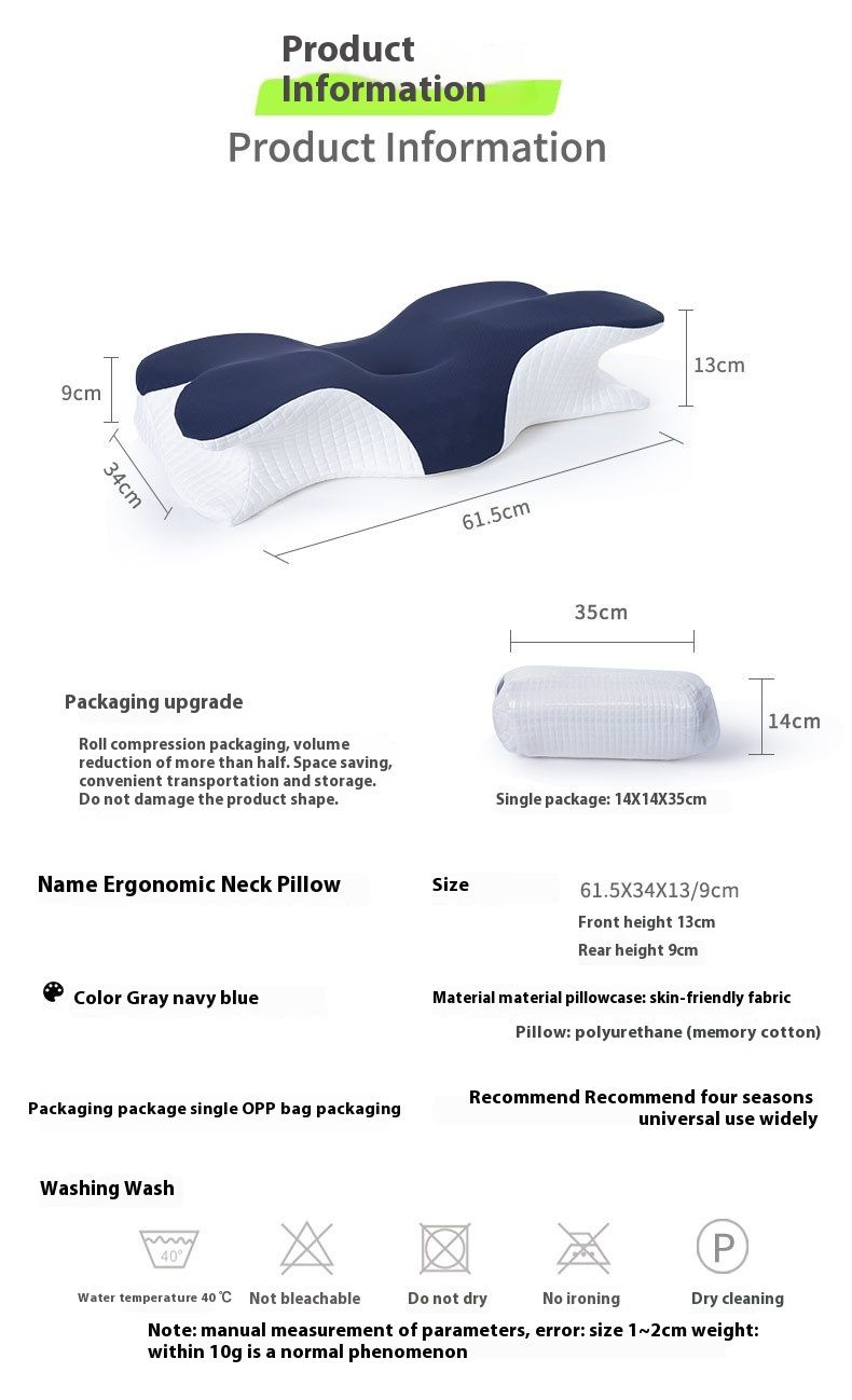 Ergonomesch lues Rebound Koteng Schlof Schutz zervikal Säit Schlof Päiperlek geformt Erënnerung Këssen_voghion.com