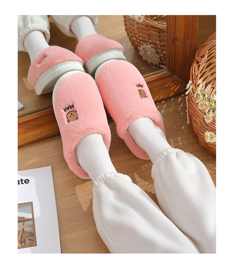 Pantofole da uomo in cotone caldo e soffice, stile cartoon, per la casa, invernali, da donna_voghion.com