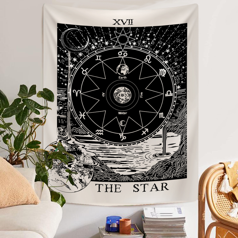 Opknoping clo Tarot merk Boheemse paar skelet achtergrond muur clo decoratieve wandtapijten omarmen home achtergrond_voghion.com