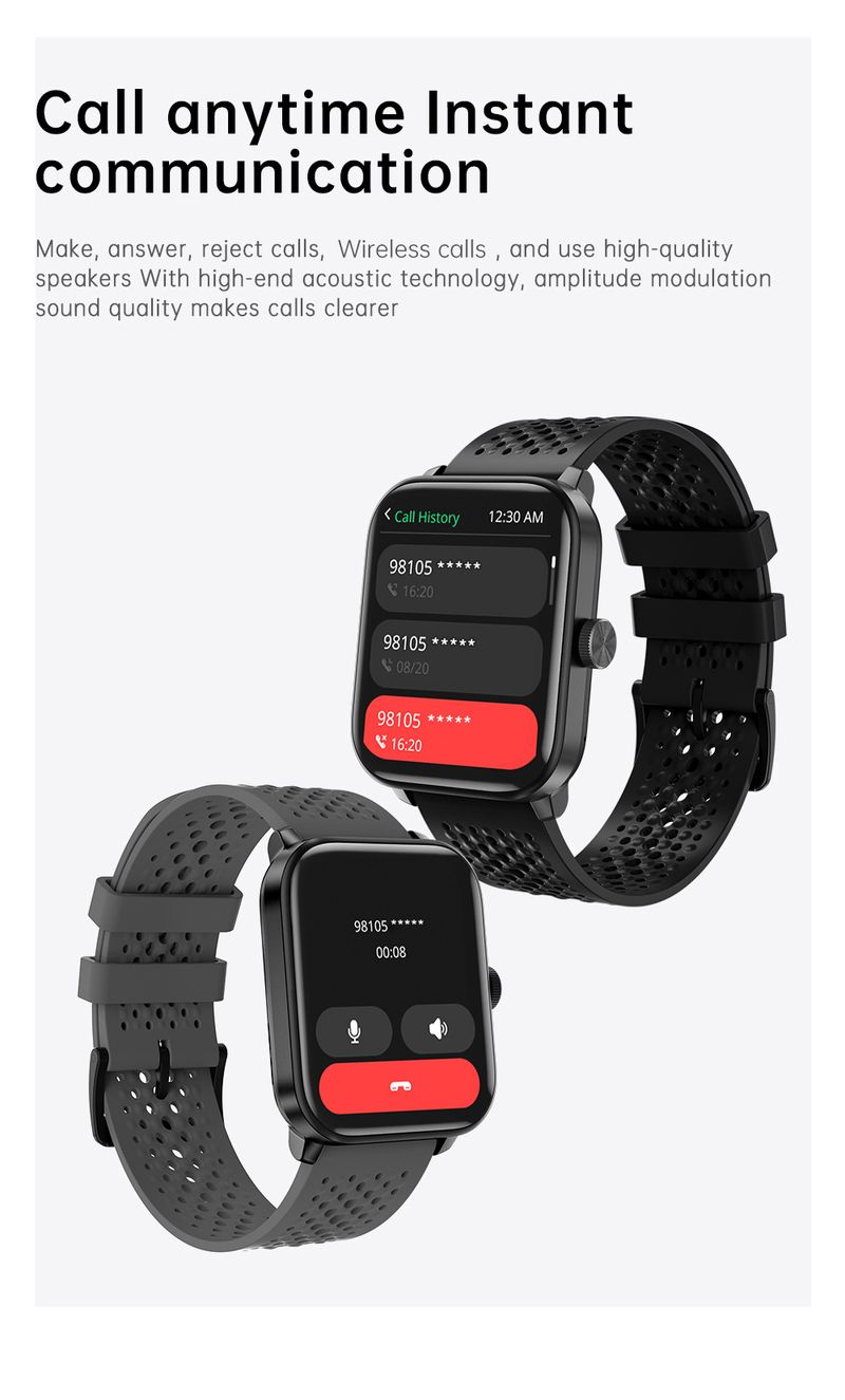 Akıllı Saatler Bluetooth Aramalar Kalp Atış Hızı Müzik Kontrolü Akıllı Bileklikler Spor Saatleri_voghion.com