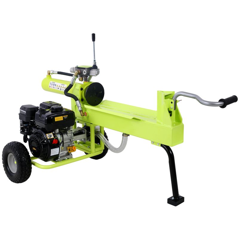 Log Splitter Portable 20 Ton Auto Return Ram System 7HP Engine Horizontal Full Beam Steel Wedge Firewood Splitting Forestry Harvesting,EPA Compliant ,Green Color_voghion.com