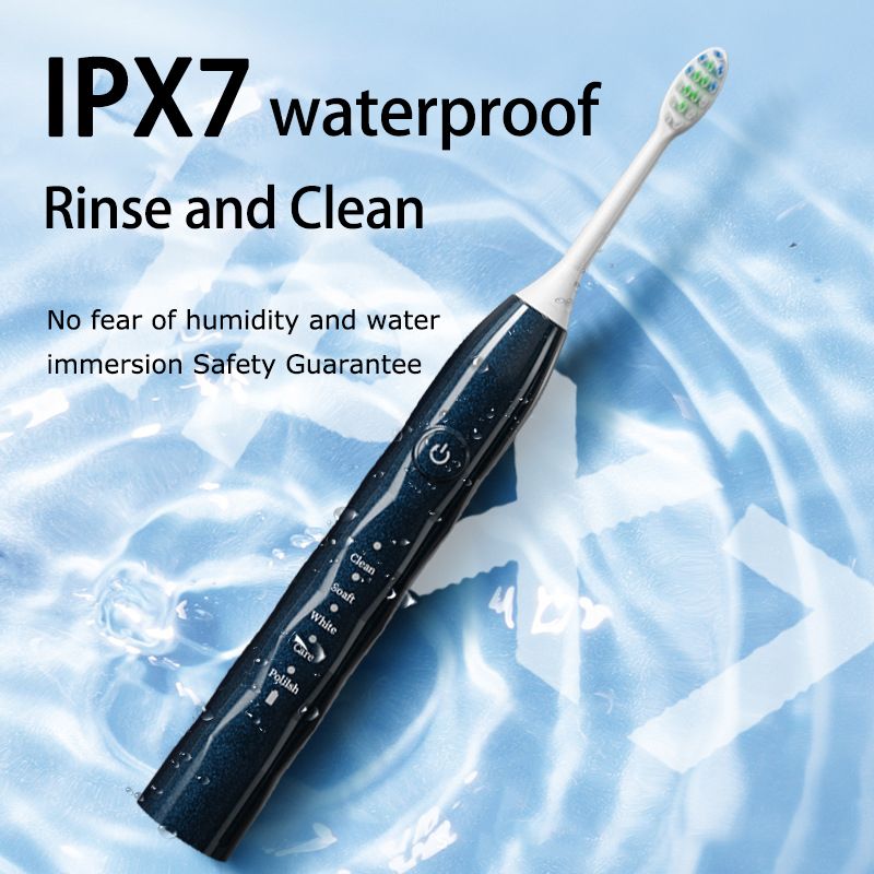Ultrasonic Sonic Electric Toothbrush Rechargeable Tooth Brushes Washable Electronic Whitening Teeth Timer Brush 5 Colors_voghion.com