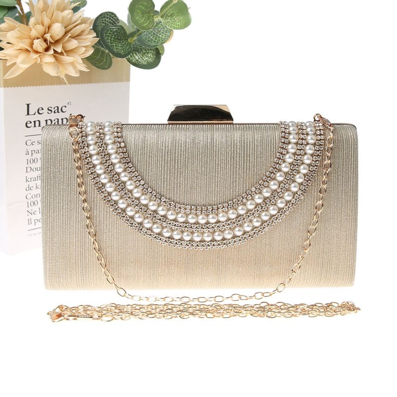New Handheld Rhinestone Socialite Evening Elegant Long Clutch Dress Matching Bag Practical 1209_voghion.com
