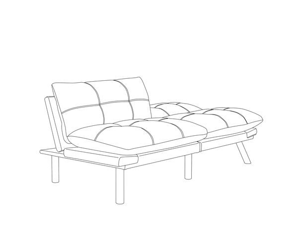 Leatehr Feeling Brown Convertible Folding Modern Sofa Bed_voghion.com