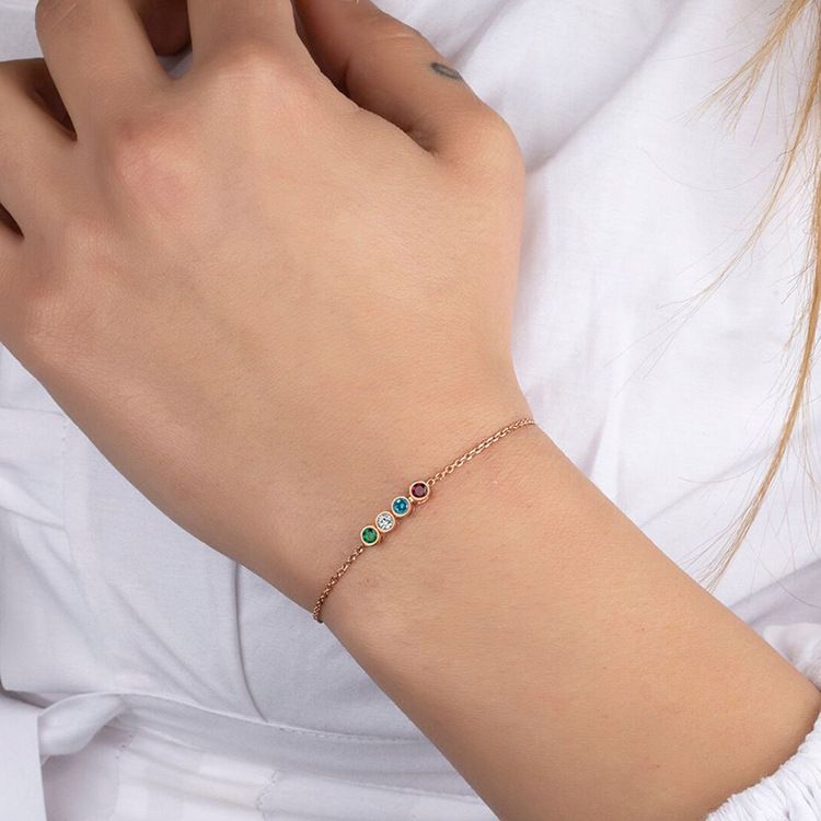 Damenschmuck Dezember Titanstahl Zubehör mit Strass eingelegt Halskette Armband Zubehör DIY runder Monatsanhänger Anhänger_voghion.com