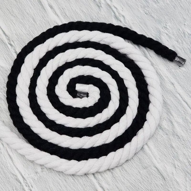 2 ADET Yuvarlak Kalın Halat Polyester Pamuk Yüksek Kaliteli Düz Renk Bağcıklar 0.8cm120cm Genişlik 10 Renk Kalın Ayakkabı Bağcıkları_voghion.com