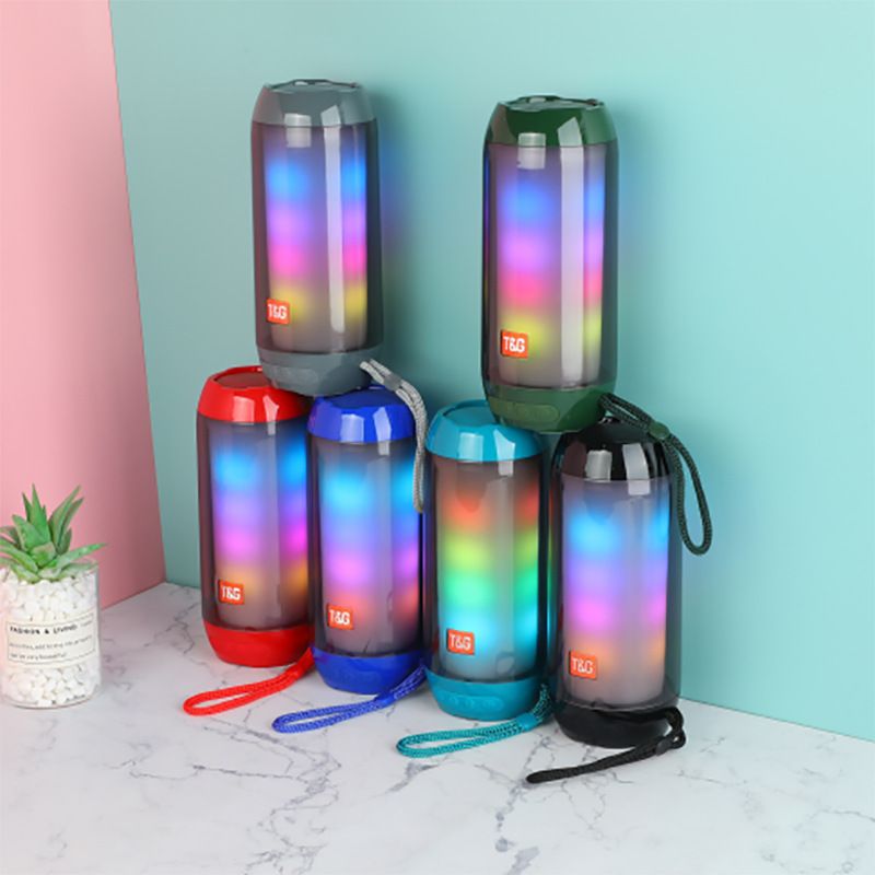 TG-643 Bluetooth-kaiutin Värikäs Viileä RGB Dynaaminen Hengitysvalo 3D Stereo Langaton Kannettava Suuri Kapasiteetti Ääni_voghion.com