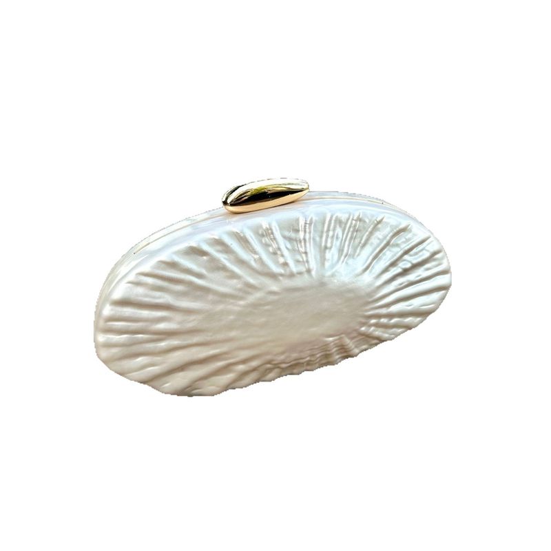 French Style Marble Texture Irregular Evening Acrylic Solid Color Shell Shoulder Clutch Crossbody Bag_voghion.com