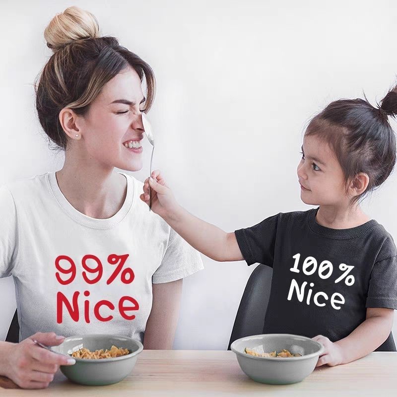 Ρούχα για Γονείς και Παιδιά Καλοκαιρινά Νέα Τάση Οικογένεια Δημιουργικό Μπλουζάκι με Κοντά Μανίκια Οικογένεια Τριών Μητέρα και Παιδί Ρούχα για Μητέρα και Κόρη Οικογένεια_voghion.com