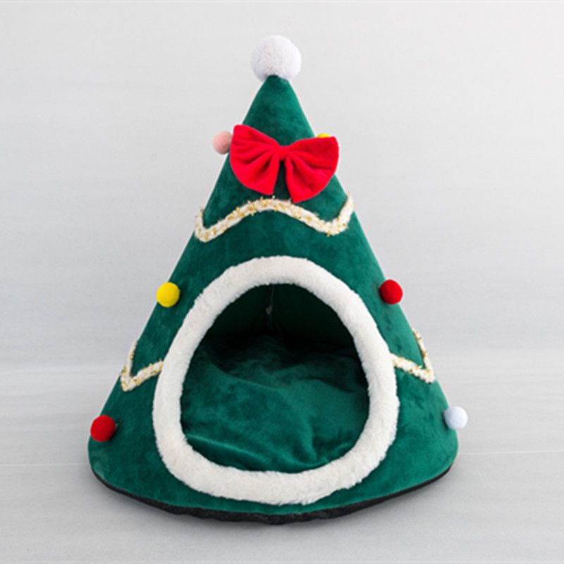 Inverno Caldo Animale Domestico Orsacchiotto Cane Fiocco Yurta Mongola Letto Sensazione Nido Stuoia Albero di Natale Gatto_voghion.com