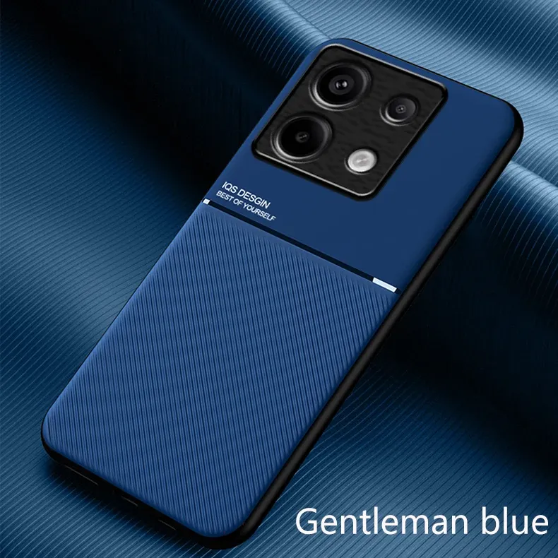Til Xiaomi X6 M6 Skinn Magnetisk Bilholder Telefondeksel POCO X5 X4 F5 Pro M4 X3 F3 F4 GT Støtsikkert Bakdeksel_voghion.com